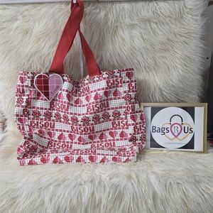 BISOU KISSES HEART & ROSES REUSABLE TOTE MATCHES BRUMATE LOVE ON LOCK COLLECTION